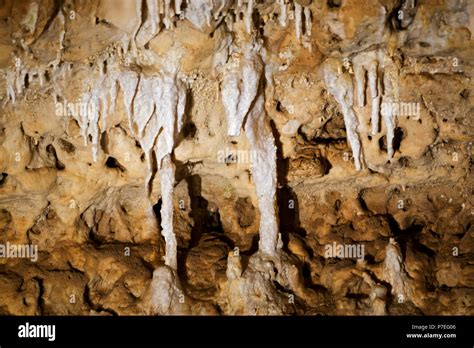 Stalactites Inside Cave Of The Mounds A Natural Limestone Cave Located