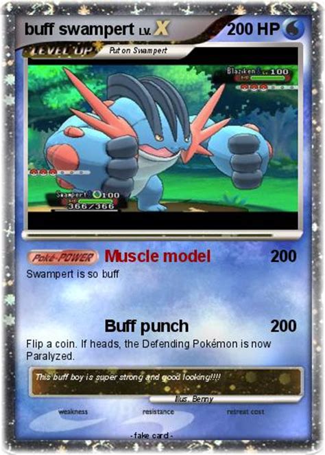 Pokémon Buff Swampert 1 1 Muscle Model My Pokemon Card