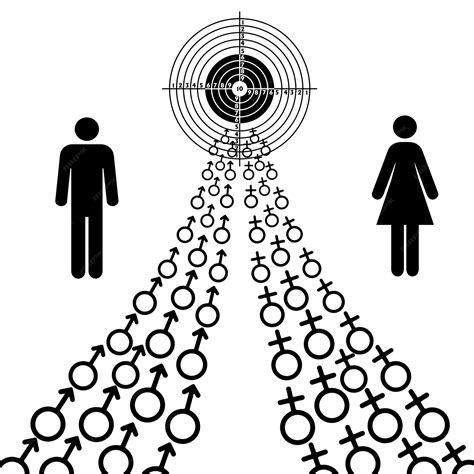 Premium Vector Illustration Of Male And Female Sex Symbols Tend Toward The Goal