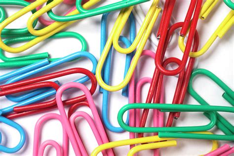 Multi Colored Paper Clips Isolated On White Photograph By Donald