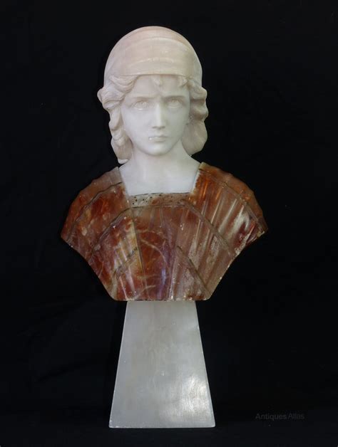 Antiques Atlas Marble And Alabaster Bust Of A Young Girl