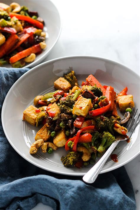 Vegan Tofu Vegetable Stir Fry Dietitian Debbie Dishes