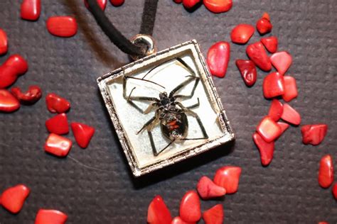 Authentic Black Widow Pendant By Downtoearthcoop On Etsy Pendant