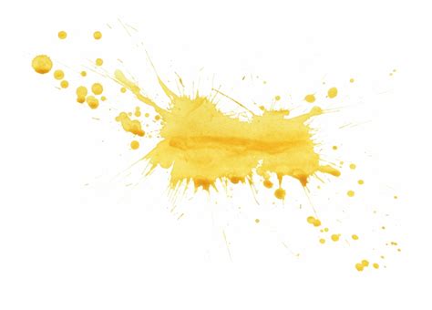 Gold Paint Splatter Png Yellow Watercolor Splash Png Clip Art Library