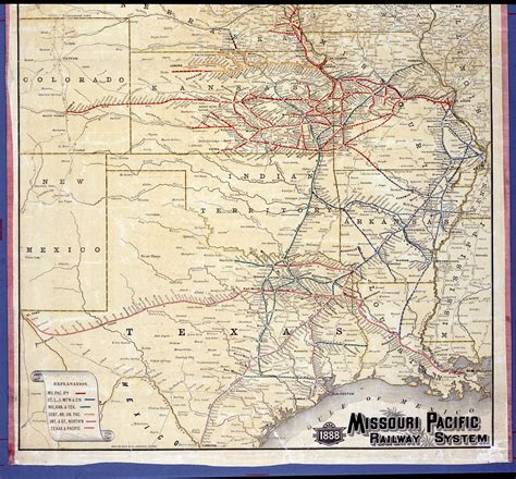 Very Good Map Of Missouri And Kansas System Map Map Railroad Art