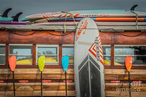 Surfs Up Vintage Woodie Surf Bus Florida Photograph By Ian Monk