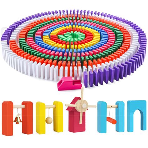 Chidlren Wooden Domino Toys Institution Accessories Organ Blocks