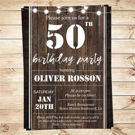 Printable 50th Birthday Invitations Templates Printable Milestone