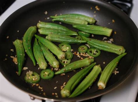 For shorter, younger pods, cook 3 to 4 minutes, covered, at a rolling boil. Sauteed Okra with Roasted Red Peppers - Recipe File ...