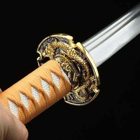 épée Japonaise Épée Japonaise Faite à La Main Avec Fourreau Orange