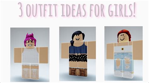 3 Outfit Ideas For Girls On Roblox Cheap Youtube
