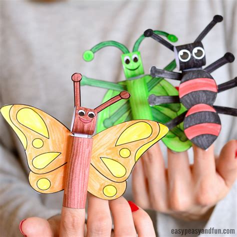 Printable Bugs Finger Puppets Easy Peasy And Fun