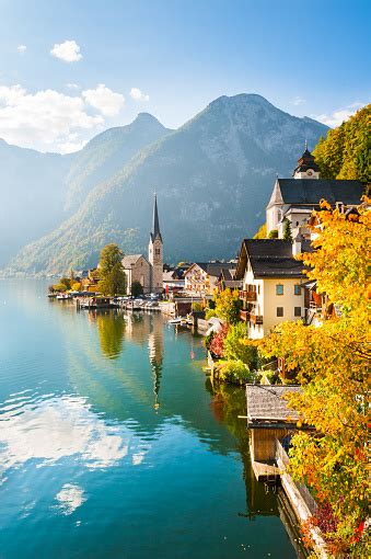 Republik österreich, listen ), is a landlocked east alpine country in the southern part of central europe. Famous Hallstatt Village In Austria Stock Photo - Download ...