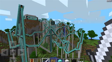 The Diamond Coaster Roller Coaster Minecraft Pe Maps