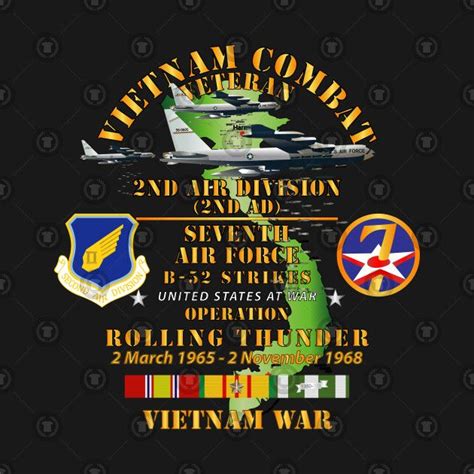2nd Air Division 7th Air Force Operation Rolling Thunder W Vn Svc