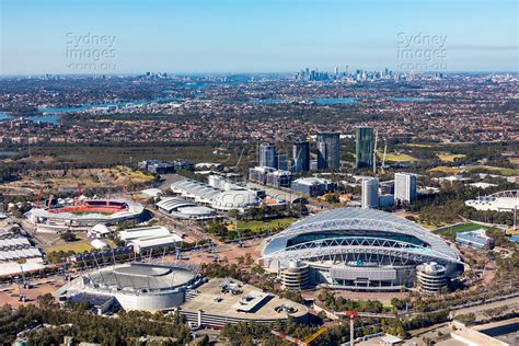 aerial stock image sydney olympic park aerial