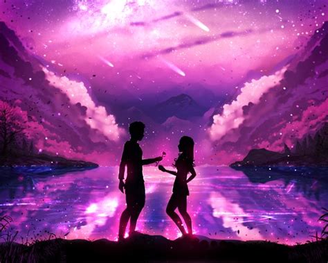 Couple And Sunset Love Wallpaper Backgrounds Anime Scenery Photo Art