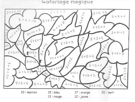 Coloriage204 Coloriage Magique Soustraction Ce1