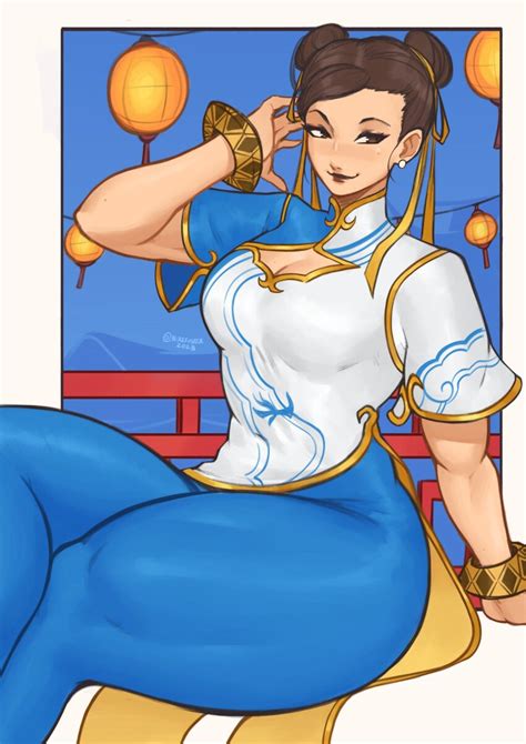 Chun Li Capcom Street Fighter Absurdres Highres 1girl Sitting Solo Thighs Image View