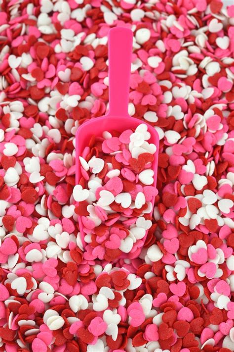 Valentine Sprinkles These Crunchy Heart Confetti Sugar Shapes Are The Best Addition To Your