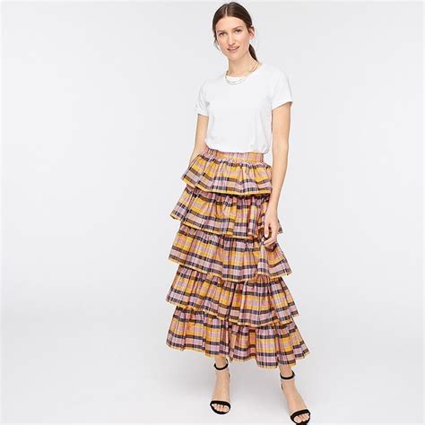 limited edition ruffle maxi skirt in plaid ruffle maxi skirt maxi skirt maxi