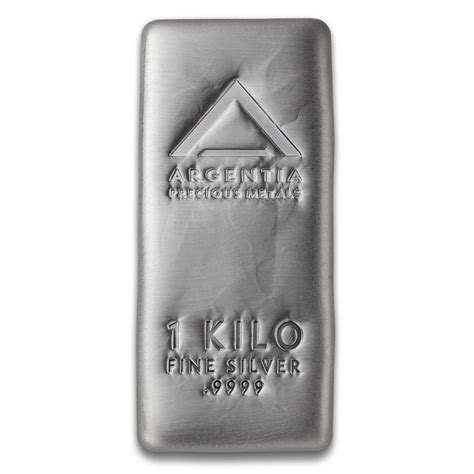 Silver Argentia Precious Metals Cast Bar 1 Kilo 9999 Canadian Pmx