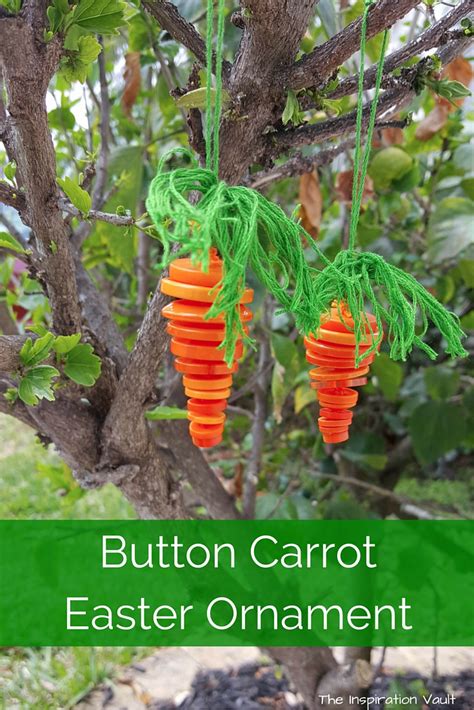 Button Carrot Easter Ornament The Inspiration Vault