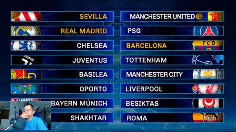 Последние твиты от uefa champions league (@championsleague). Eliminatorias de octavos de Champions League 2017/2018 ...