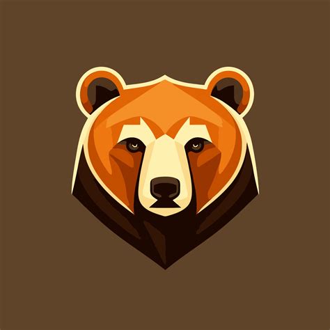 Grizzly Bear Head Logo Symbol Design Template Emblem Sport Logo