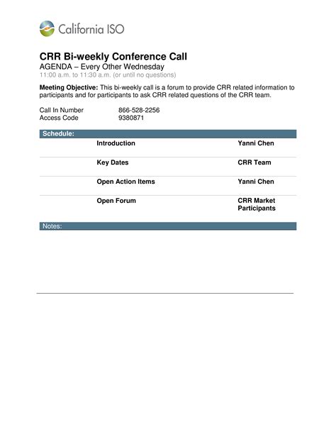 Conference Call Notes Template Hq Template Documents