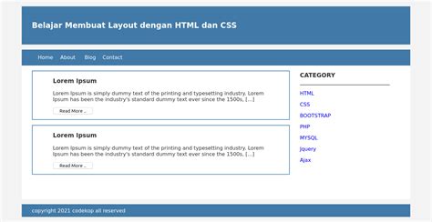 Tutorial Html Part Membuat Layout Website Sederhana Dengan Html