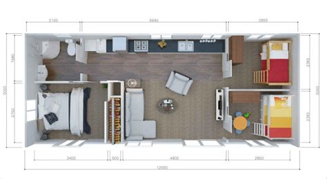 2 bedroom floor plans two brand new lower greenville apartments. 3 bedroom tiny house design plan one floor | Modern tiny ...