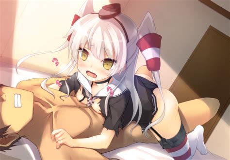Rule 34 Amatsukaze Kantai Collection Brown Eyes Clothed Sex Empty