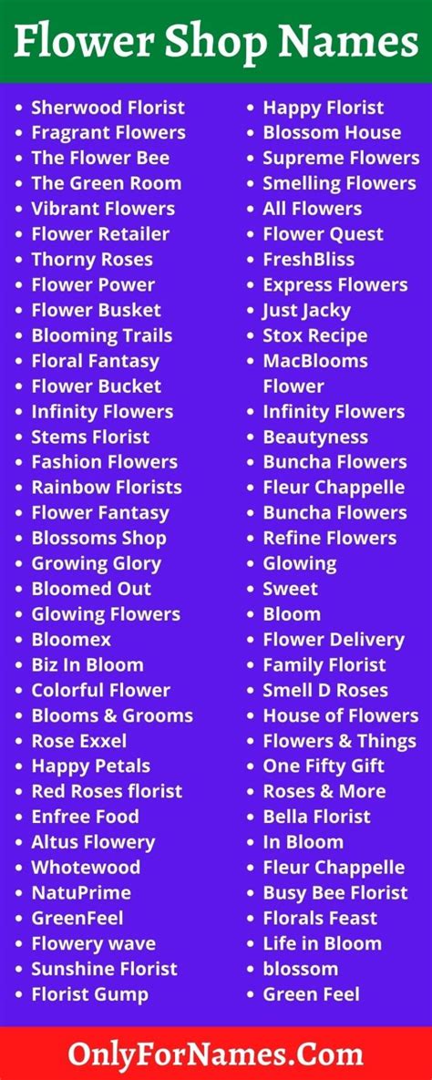 Flower Shop Names [2021] Good And Cool Florist Shop Names