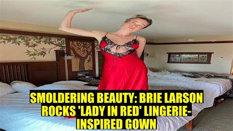 BRIE LARSON SMOLDERS IN RACY LACY LINGERIE INSPIRED CUTOUT GOWN LADY IN RED INBELLA