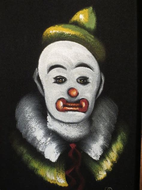 Vintage Velvet Painting Clown 28 By Peachstreetbridge On Etsy Velvet