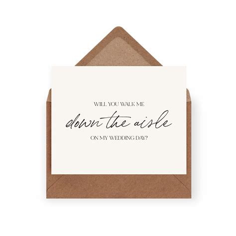 Will You Walk Me Down The Aisle Card Bridal Party Card Etsy