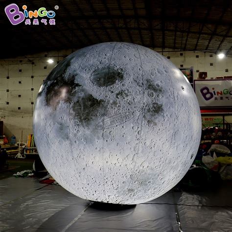 Free Shipping Inflatable Moon With Led Lights Hanging Inflatable Led