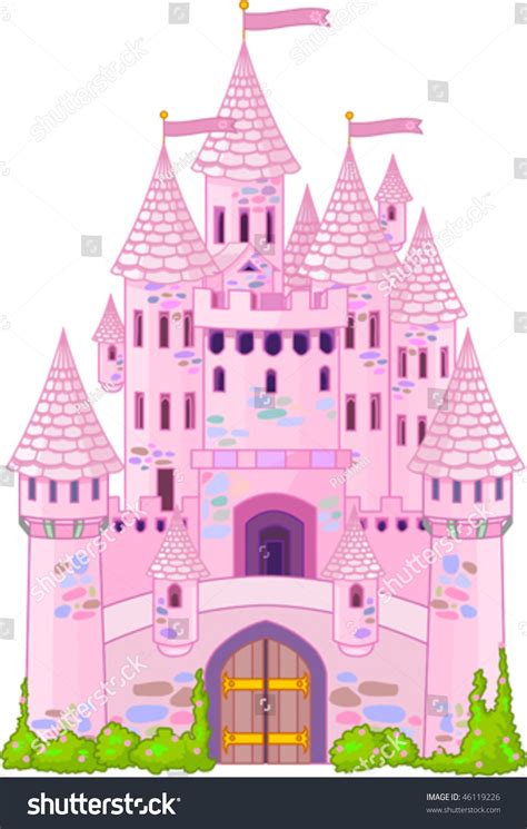 Vector Illustration Of A Fairy Tale Princess Castle 46119226
