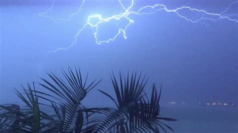 Lightning Storm Over The Ocean Youtube