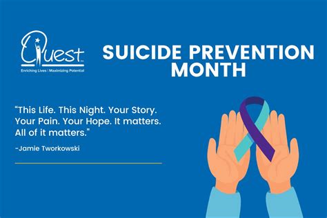 Empowering Lives Spreading Hope Recognizing Suicide Prevention Awareness Month Quest Inc