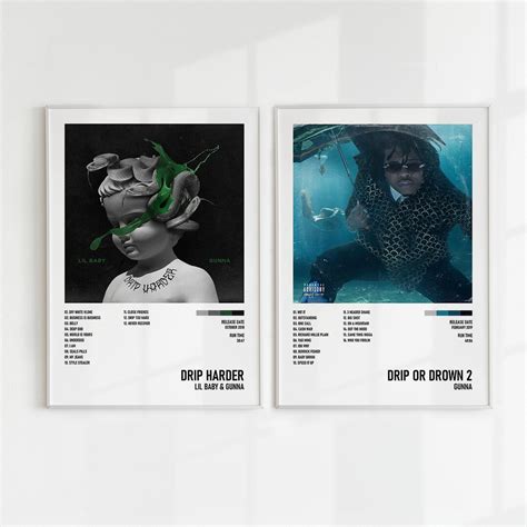 Drip Harder Lil Baby And Gunna Music Album Poster High Quality Music