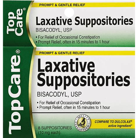 Topcare Laxative Suppositories 8 Ea Shop Matherne S Market