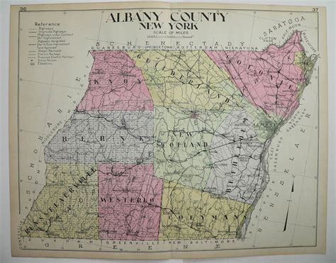 Albany County Map 1839 Albany Ny County Map Albany Map Images And