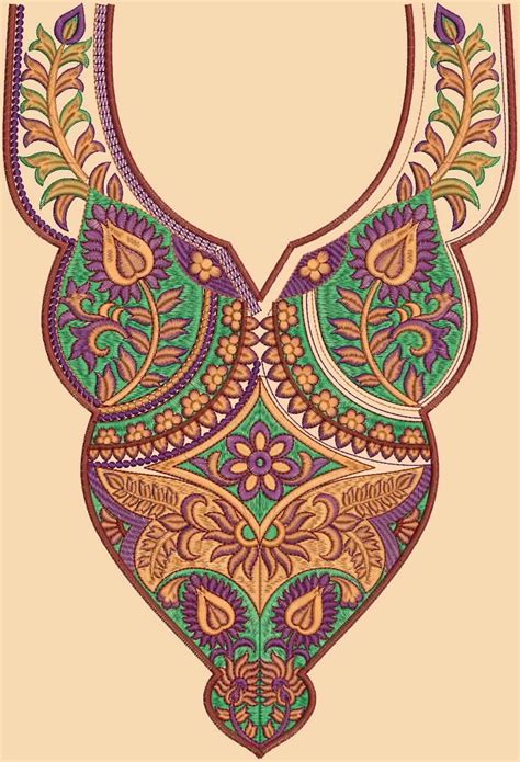 Latest A Z Neck Embroidery Designs With Images Embroidery Neck