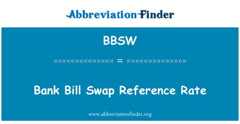 Bbsw is characterised as an interest rate which includes a credit premium representing the market assessment of the premium payable by the prime. BBSW 定義： 銀行票據交換參考利率-Bank Bill Swap Reference Rate