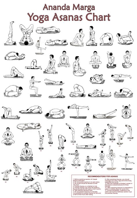 Ananda Marga Yoga Asanas Chart - Yoga Poses Chart Hd | Full Body Workout Blog