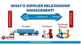 The activity of being in charge of and controlling the process of getting a product from the place…. Supplier Relationship Management - Process & Tools in ...