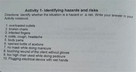 Identifying Hazards And Risks Brainlyph