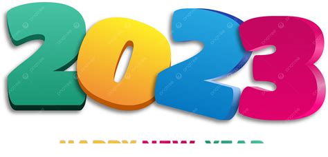 2023 سنة جديدة سعيدة فن الكلمات الملونة 2023 سنة جديدة سعيدة 2023